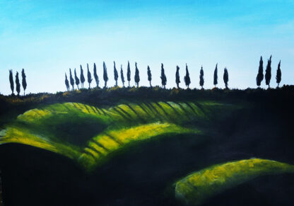 Original art painting of a Tuscan horizonscape