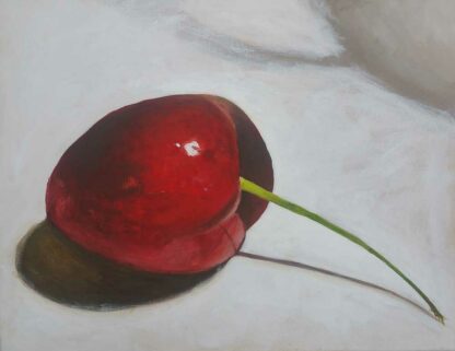 Large red cherry painting